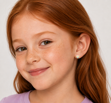 Load image into Gallery viewer, Heart Enamel Flat Back Kids Earrings
