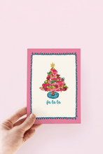 Load image into Gallery viewer, Fa La La Colorful Tree Holiday Christmas Greeting Card
