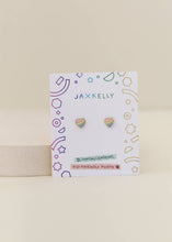 Load image into Gallery viewer, Heart Enamel Flat Back Kids Earrings
