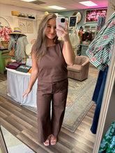 Load image into Gallery viewer, Denim Elastic Pant - Chocolate
