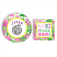 Load image into Gallery viewer, Mahjong Pink/Green Plates + Napkins Bundle
