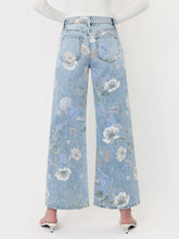 Load image into Gallery viewer, Super High Rise Floral Vintage Flare Jeans
