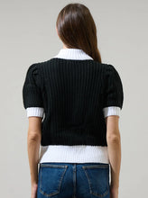 Load image into Gallery viewer, Winry Color Block Sweater Top: Black White
