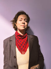 Load image into Gallery viewer, Winter Fringe Bandanas - Two Colors: Dark Red
