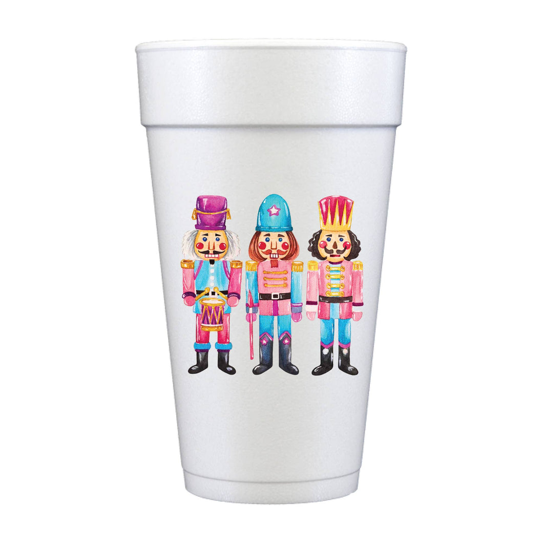 Nutcrackers Full Color Foam Cups - Christmas