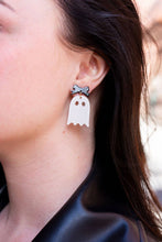 Load image into Gallery viewer, Bow Ghost Earrings - Halloween
