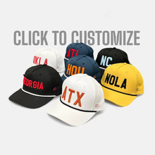 Load image into Gallery viewer, Performance Rope Hats - Customizable: Dark Blue (White Rope)
