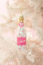 Load image into Gallery viewer, Champagne Christmas Ornament - Floral Fizz
