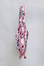 Load image into Gallery viewer, Heart Shaped Ruffle Edge Quilted Tote Bag - Pink Floral
