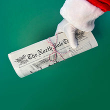 Load image into Gallery viewer, North Pole Times Newspaper - Holiday Gift Wrap + Activity
