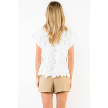 Load image into Gallery viewer, White Eyelet Embroidered Top
