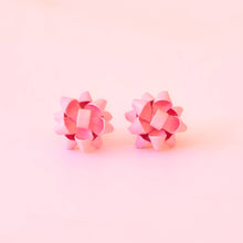Load image into Gallery viewer, Christmas Bow Earrings - Pink
