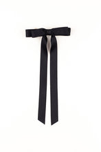 Load image into Gallery viewer, Micro Alice Satin Bow Barrette: Black
