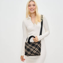 Load image into Gallery viewer, Sky&#39;s The Limit - Small Woven Neoprene Crossbody: Black Nude
