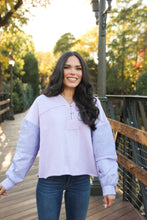 Load image into Gallery viewer, Vneck Knit Hoodie Sweatshirt - Purple
