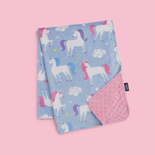 Load image into Gallery viewer, Unicorn Plush Blanket - Purple
