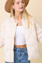 Load image into Gallery viewer, Blue Quilted Cloud Bomber Jacket
