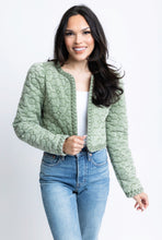 Load image into Gallery viewer, Denim Novelty Floral Jacket - Olive
