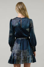 Load image into Gallery viewer, Kirby Geometric Sevilla Satin Ruffle Dress
