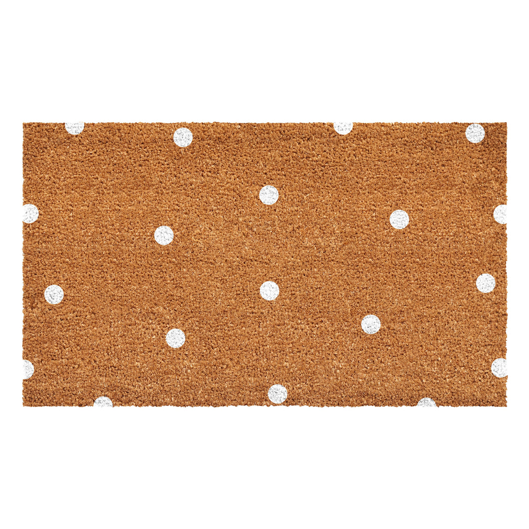 Polka Dots Doormat: White / 24