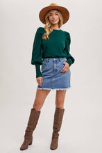 Load image into Gallery viewer, High-Waist Denim Raw Hem Mini Skirt - Light Wash
