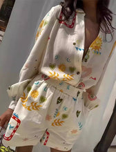 Load image into Gallery viewer, Oversized Summer Button Down and Shorts Print Set
