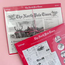 Load image into Gallery viewer, North Pole Times Newspaper - Holiday Gift Wrap + Activity
