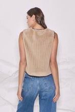 Load image into Gallery viewer, Faux Fur Bow Tie Front Vest - Taupe
