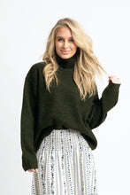 Load image into Gallery viewer, Solid Turtleneck Sweater - Olive
