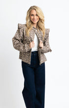 Load image into Gallery viewer, Leopard Denim Ruffle Jacket
