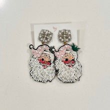 Load image into Gallery viewer, Pink Santa Earrings
