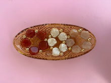 Load image into Gallery viewer, Stretchy Chunky Stone &amp; Gold Bead Bracelet
