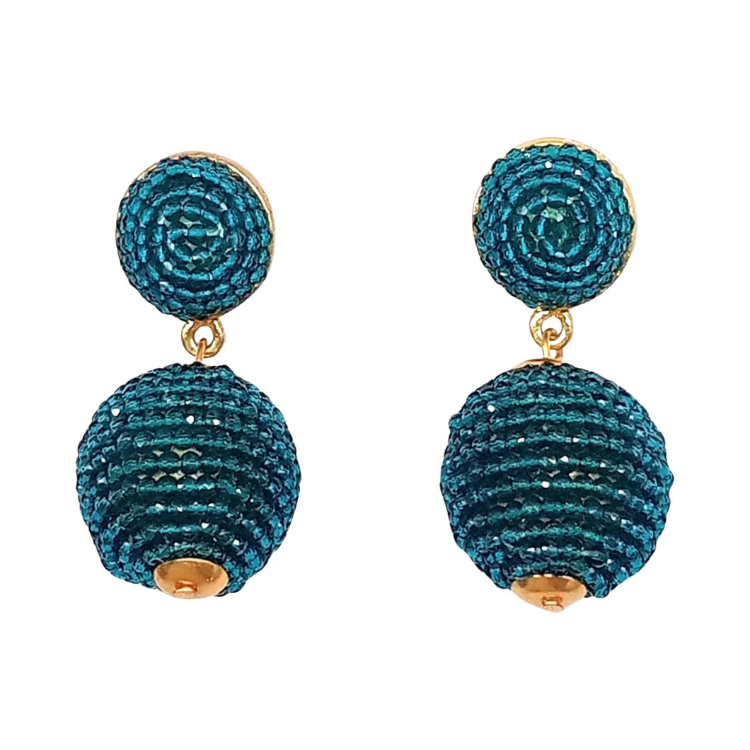 Lantern Lux Earrings | Teal Green