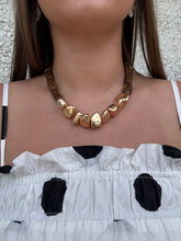 Load image into Gallery viewer, Gemstone &amp; Chunky Gold Beads Necklace

