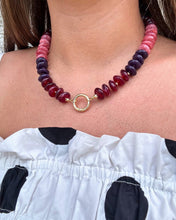 Load image into Gallery viewer, Blue Multi &amp; Red Multi Beaded Necklaces
