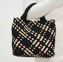 Load image into Gallery viewer, Sky&#39;s The Limit - Small Woven Neoprene Crossbody: Black Nude
