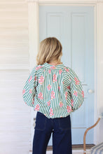 Load image into Gallery viewer, Stripe Floral Bubble Top
