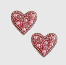 Load image into Gallery viewer, Sweetheart Stud Earrings - Pink Pearl
