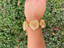 Load image into Gallery viewer, Stretchy Chunky Stone &amp; Gold Bead Bracelet
