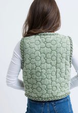 Load image into Gallery viewer, Olive Denim Floral Vest
