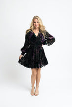 Load image into Gallery viewer, Geo Velvet Burn-Out Tier Dress
