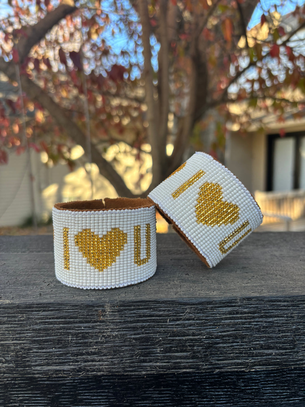 Luisa Cuff: White & Gold I Love U