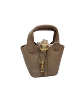 Load image into Gallery viewer, Mini Kid’s Bucket Crossbody Purse - Taupe
