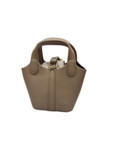Load image into Gallery viewer, Mini Kid’s Bucket Crossbody Purse - Taupe
