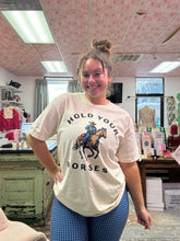 Load image into Gallery viewer, HOLD YOUR HORSES VINTAGE GRAPHIC TEE - Ivory
