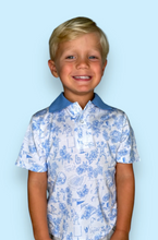 Load image into Gallery viewer, Blue Football Boys Polo
