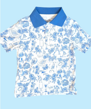 Load image into Gallery viewer, Blue Football Boys Polo
