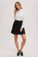 Load image into Gallery viewer, Black Ribbed Knit Mini Skirt

