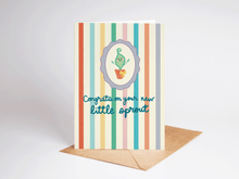 Load image into Gallery viewer, Congrats On Your Little Sprout New Baby Greeting Card
