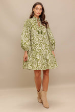 Load image into Gallery viewer, Olive Printed Mini Dress

